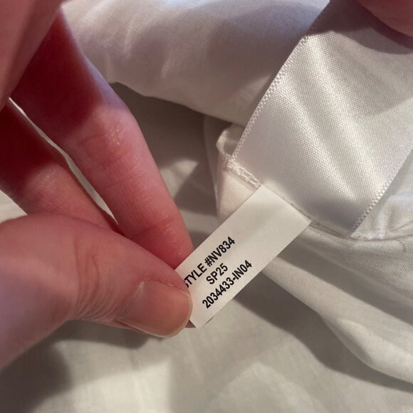 Madewell Women's Sz 8 Scoopneck Cutaway Vest Salt White Linen Slim NV834 - Picture 11 of 11